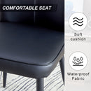Modern Chair Set 4 Pieces With Vertical Backrest Design For Kitchen And Living Rooms - Black