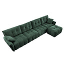 Sofa Set With Ottoman And Pillows, Textured, High Resilience Cushions by HouseOfZazla