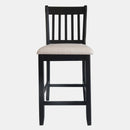 Transitional Rubberwood Dining Room Chairs (Set of 2) With Slatted Back - Black by HouseOfZazla