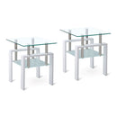 Tempered Glass Table With Storage by Unique Piece Furniture