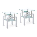 Tempered Glass Table With Storage by HouseOfZazla