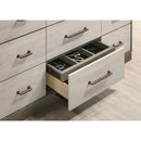 4 Piece Queen Bedroom Set With Built In Storage And Mirror - Oak by HouseOfZazla