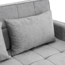 56.9' Loveseat Sofa Pull-out Sofa Bed Sleeper Sofa with a Reversible Backrest Cushion, Side Pockets, Two USB Ports and a Phone Holder for Living Room, Grey