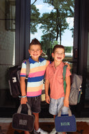 Green, Navy, + Grey Colorblock Backpack - NO CUSTOMIZATION