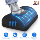 Under Desk Office Footrest Memory Foam Ergonomic Footrest Washable Foot Rest with 2 Adjustable Heights for Home Office