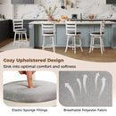25"/30.5" Swivel Barstools Set of 2 360¬∞ Rotating Bar/Counter Height Chairs with Upholstered Seat by LJGDeals