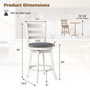 25"/30.5" Swivel Barstools Set of 2 360¬∞ Rotating Bar/Counter Height Chairs with Upholstered Seat by LJGDeals