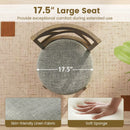 25/30 Inch Swivel Bar Stools Set of 2 with Backrests and Wood Frame by LJGDeals