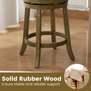 25/30 Inch Swivel Bar Stools Set of 2 with Backrests and Wood Frame by LJGDeals