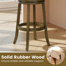 25/30 Inch Swivel Bar Stools Set of 2 with Backrests and Wood Frame by LJGDeals