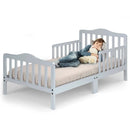Classic Design Kids Wood Toddler Bed Frame with Two Side Safety Guardrails by DirectDeals