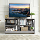 Wooden TV Stand Entertainment for TVs up to 55 Inch with X-Shaped Frame by DirectDeals