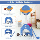 3 in 1 Height Adjustable Kids Basketball Hoop Set with Balls by LJGDeals