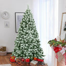 6 Feet Snow Flocked Artificial Christmas Tree Hinged with 928 Tips by LJGDeals