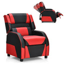 Kids Youth PU Leather Gaming Sofa Recliner with Headrest and Footrest by LJGDeals