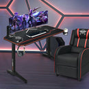 55 Inch Gaming Desk with Free Mouse Pad with Carbon Fiber Surface by LJGDeals