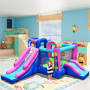 Inflatable Bounce Castle with Dual Slides and Climbing Wall without Blower by LJGDeals