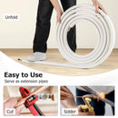 25 Feet Mini Split Line Set with 1/4 Inch and 1/2 Inch O.D. Copper Pipes Tubing by LJGDeals