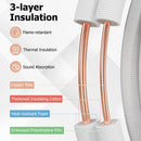 25 Feet Mini Split Line Set with 1/4 Inch and 3/8 Inch O.D. Copper Pipes Tubing