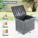 25 Gallon Outdoor Storage Box with Rattan Patterns by DirectDeals