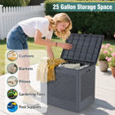 25 Gallon Outdoor Storage Box with Rattan Patterns by LJGDeals