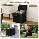 25 Gallon Outdoor Storage Box with Rattan Pattern by LJGDeals