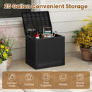 25 Gallon Outdoor Storage Box with Rattan Pattern by DirectDeals