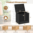 25 Gallon Outdoor Storage Box with Rattan Pattern by LJGDeals
