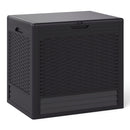 25 Gallon Outdoor Storage Box with Rattan Pattern by DirectDeals