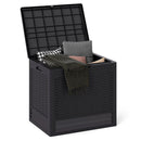 25 Gallon Outdoor Storage Box with Rattan Pattern by DirectDeals