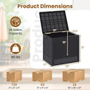 25 Gallon Outdoor Storage Box with Rattan Pattern by LJGDeals