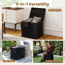 25 Gallon Outdoor Storage Box with Rattan Pattern by LJGDeals