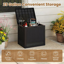25 Gallon Outdoor Storage Box with Rattan Pattern by LJGDeals