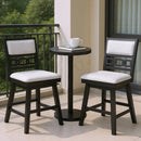 25 Inch Bar Stools Set of 2 with Upholstered Backrest and 360¬∞ Rotation Seat-Black by LJGDeals