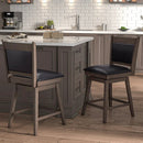 25/29 Inch Padded Bar Stools Set of 2 with Swivel Seat and Footrest by LJGDeals