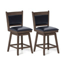 25/29 Inch Padded Bar Stools Set of 2 with Swivel Seat and Footrest by LJGDeals
