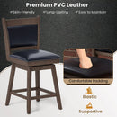 25/29 Inch Padded Bar Stools Set of 2 with Swivel Seat and Footrest by LJGDeals