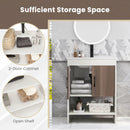 25 Inch Bathroom Vanity Sink Combo Cabinet with Doors and Open Shelf-Gray by LJGDeals