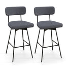 29 Inch Counter Height Upholstered Swivel Bar Stool Set of 2-beige by DirectDeals