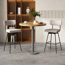 29 Inch Counter Height Upholstered Swivel Bar Stool Set of 2 by LJGDeals