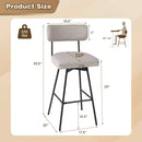29 Inch Counter Height Upholstered Swivel Bar Stool Set of 2 by LJGDeals