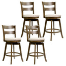 25 Inch Swivel Counter Barstools with Backrest & Upholstered Seat by LJGDeals
