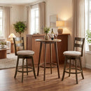 25 Inch Swivel Counter Barstools with Backrest & Upholstered Seat by LJGDeals