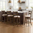 25 Inch Swivel Counter Barstools with Backrest & Upholstered Seat by LJGDeals