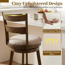 25 Inch Swivel Counter Barstools with Backrest & Upholstered Seat by LJGDeals