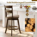 25 Inch Swivel Counter Barstools with Backrest & Upholstered Seat by LJGDeals