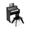 25 Keys Kids Piano Keyboard with Stool Mini Digital Piano Wooden Toy with Adjustable Speed and Volume by LJGDeals