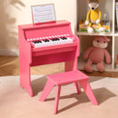 25 Keys Kids Piano Keyboard with Stool Mini Digital Piano Wooden Toy with Adjustable Speed and Volume by LJGDeals