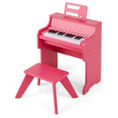 25 Keys Kids Piano Keyboard with Stool Mini Digital Piano Wooden Toy with Adjustable Speed and Volume by LJGDeals