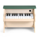 25 Keys Kids Piano Keyboard Wooden Digital Piano Toy with Removable Music Stand-Green